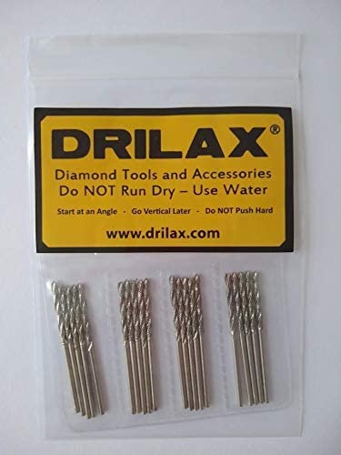 Diamond Drill Bits 2mm, 20 Pieces for Dremel, Jewelry, Beach Glass, Arts Crafts