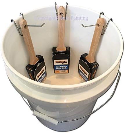Brush Saver Professional Bucket Holder Bracket, 3 Pack of Commercial Painting Tools