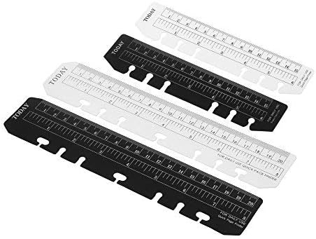 BCP 4pcs Plastic Clear and Black A5 A6 Page Marker Pouch Page Finder for 6-Hole Binder Notebook