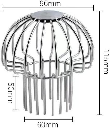 3 Inch 304 Stainless Steel Gutter Guard, Filter Strainer Fits for Round Downspout, Anti-Blocking Line Cap Drain Cover by Bamboo's Grocery LoKii