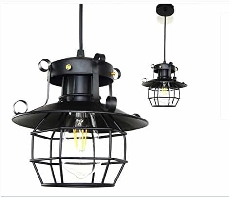 Ncescmal Pendant Lights, Retro Vintage Industrial Metal Cage Ceiling Light Antique Glass Wall Lamp Wall Sconce Ceiling