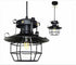 Ncescmal Pendant Lights, Retro Vintage Industrial Metal Cage Ceiling Light Antique Glass Wall Lamp Wall Sconce Ceiling