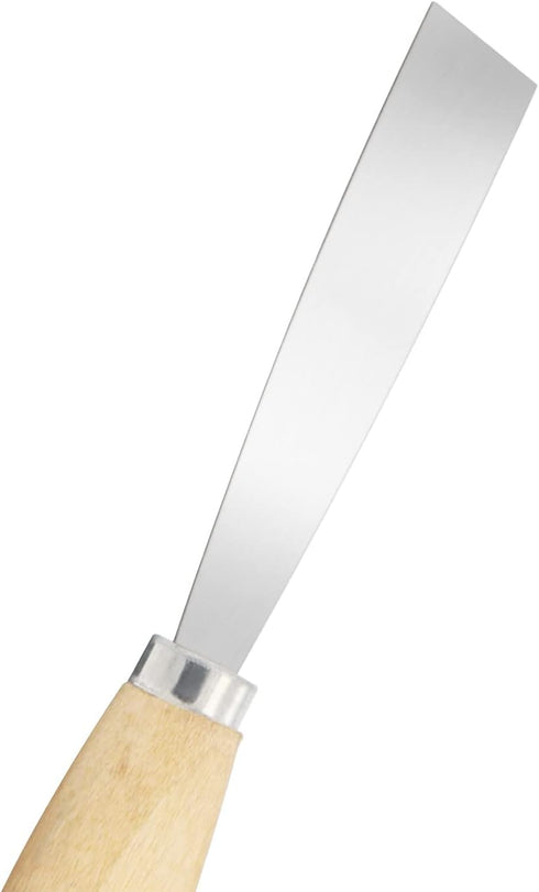 1 Inch Putty Knife, Metal Scraper with Wooden Handle for Drywall, Patching, Painting, Taping, and Scraping