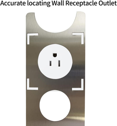 Ceramic Tile Hole Locator, Stainless Steel Universal Punching Tool for Wall Receptacle Outlet, Measuring Range