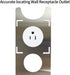 Ceramic Tile Hole Locator, Stainless Steel Universal Punching Tool for Wall Receptacle Outlet, Measuring Range