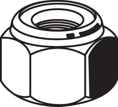 GRAINGER APPROVED 5/8"-18 Plain Finish 18-8 Stainless Steel Nylon Insert Jam Lock Nut, 10