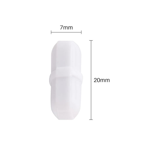SWANSOFT 10 Pcs 20mm Small PTFE Magnetic Stir Bar for Laboratory Mixer