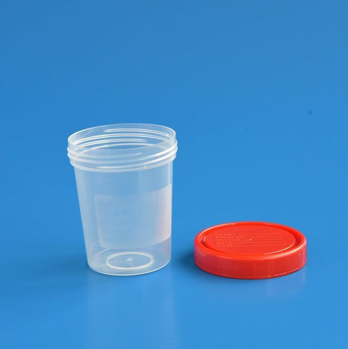 NentMent 6 Pack 4 oz Specimen Cups Disposable Urine Collection Containers with Leak Proof Lids Stool Sample Pee Cup