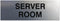 Signs ByLITA Basic Server Room Sign - Vibrant Colors (Brushed Silver) -