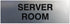 Signs ByLITA Basic Server Room Sign - Vibrant Colors (Brushed Silver) -