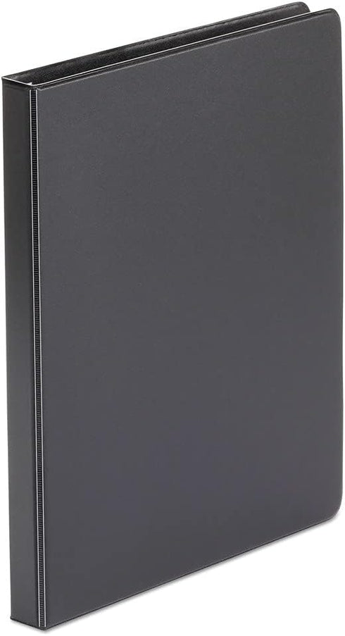Universal Economy Non-View Round Ring Binder, Black, 0.5" Capacity, 3 Rings