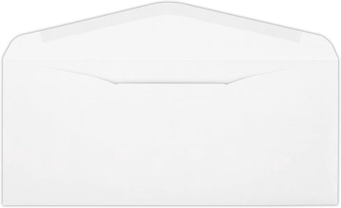 LUXPaper #10 Commercial Flap Business Envelopes | 4 1/8" x 9 1/2" | Bright White | 24lb. Text | 50 Qty