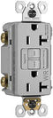 Legrand radiant 2097TRGRYCCD4 20 Amp GFCI Self Test Tamper Resistant Decorator Duplex Outlet, Gray (1 Count)