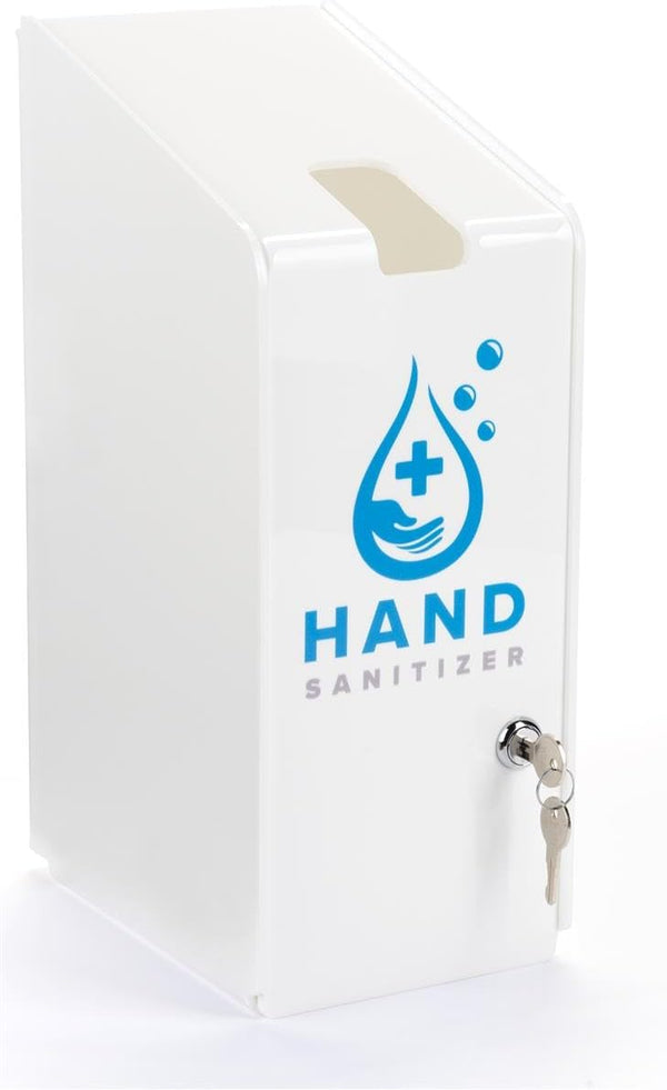 Displays2go Gallon Hand Sanitizer Jug Dispenser with Pre-Printed Blue Graphic (FG1GHSH)