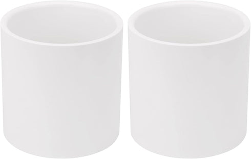 2Pack 3" PVC Pipe Coupling Adapter, Schedule 40 Heavy Duty Slip Socket Connectors for DIY Garden Support, White