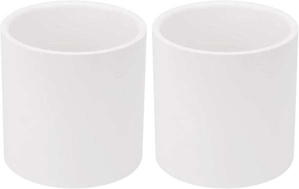 2Pack 3" PVC Pipe Coupling Adapter, Schedule 40 Heavy Duty Slip Socket Connectors for DIY Garden Support, White