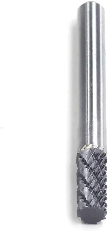 YUFU Solid Carbide Burr SA-1, Cylindrical Shape Double Cut Rotary Burrs File, 1/4 Inch Cutter Dia X 5/8 Inch Cutter