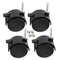 DICASAL 2" Shelving Caster, Swivel Stem Caster Wheel with 1/4" - 20 x 1" Thread Stem, Pack of 4