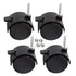 DICASAL 2" Shelving Caster, Swivel Stem Caster Wheel with 1/4" - 20 x 1" Thread Stem, Pack of 4