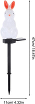 SUPVOX Easter Solar Rabbit Floor Lamp Solar-Powered Decorative Garden Light with Ground Stake Waterproof Outdoor Yard