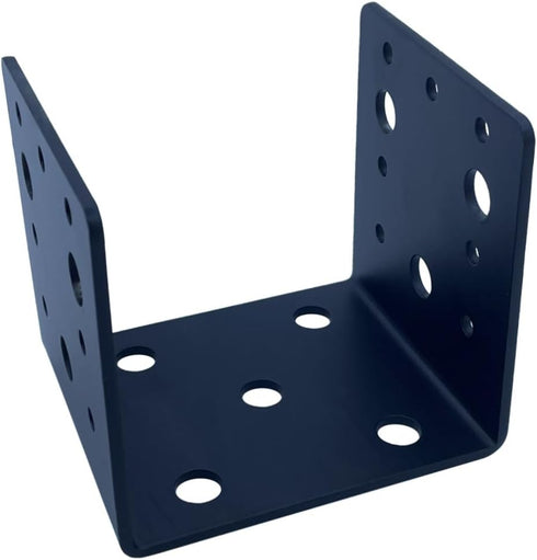 4 PCS Heavy Duty Steel Half Post Base for 4x4 Post Anchor Connector, Mounting Joist Hanger Brackets for Wood Posts