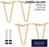 Btowin 8 inch 4Pcs Hairpin Legs, Heavy Duty Metal Furniture Legs with Rubber Floor Protectors & Screws for Home DIY