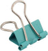 JAM PAPER Colorful Binder Clips, Small 3/4 Inch Teal Binderclips, 25/Pack