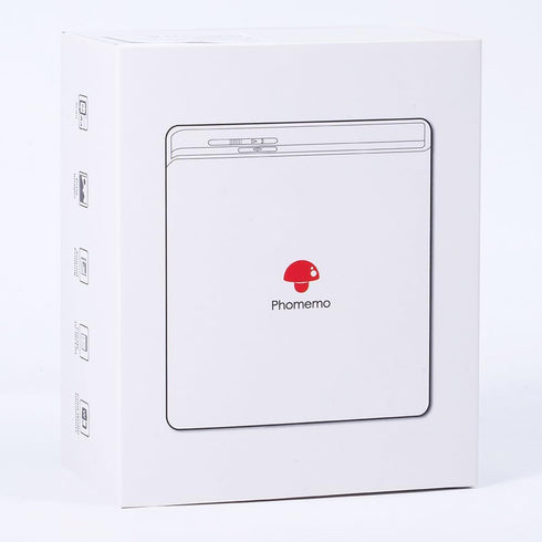 Phomemo Mini Sticker Printer - Mini Printer Sticker Maker Machine M02, Portable Thermal Inkless Label Maker, White