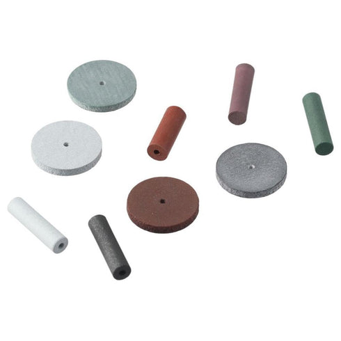 45Pcs Polishing Wheels Kit, Rotary Tool Accessory Set with 40Pcs Silicone Rubber Wheels and 5 Mandrel Shank