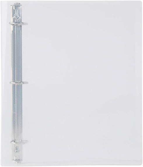 Filexec Products 1-Inch 3 Ring Binder, D Ring, Clear, Pack of 2 (50301-62223)