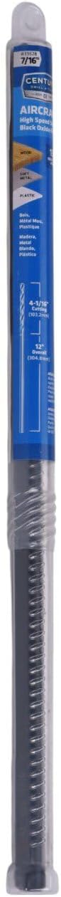 Century Drill & Tool 33628 Aircraft Drill Bit, 7/16" by 12"