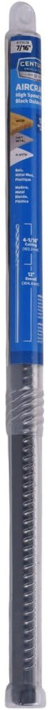 Century Drill & Tool 33628 Aircraft Drill Bit, 7/16" by 12"