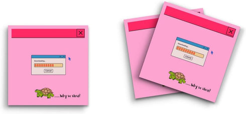 Butler in the Home Sticky Notes - 12 Pack 3"x3" with 50 Sheets Each, Turtle Slow Downloading Computer Design
