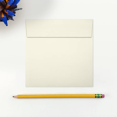 LUXPaper 5" x 5" Square Invitation Envelopes | Peel & Press | Natural | 30% Recycled | 80lb. Text | 50 Qty