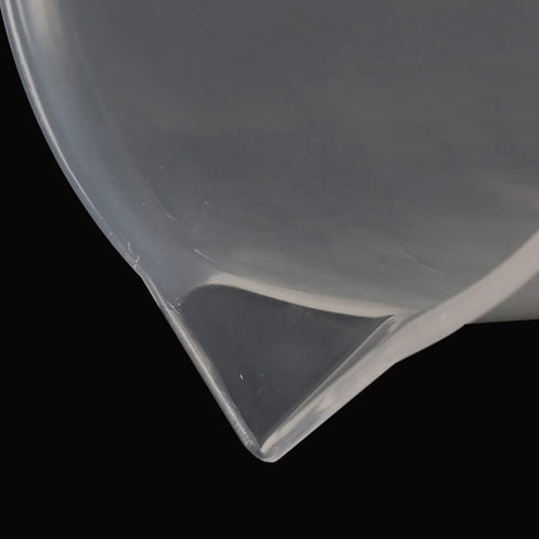 Auniwaig 500ml Plastic Beaker, Graduated Lab Measuring Cup with Spout, Transparent Polypropylene, 5PCS