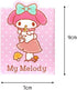 Cute Melody Self-Adhesive Sticky Notes, Memo Pad with 4 Designs x 20 Sheets, Total 80 Sheets, Design May Vary