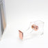 Clear Acrylic Tape Dispenser Holder for Office School Home Stationery Supplies, Rose Gold Tape Dispenser