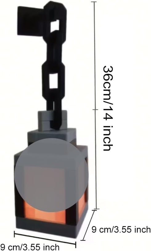 MYNINES 16 Pixelated Lantern Mood Light, USB C Rechargeable Light-up Color Changing Light with Remote & Touch Control