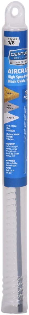 Aircraft Drill Bit, 1/8" by 6", Century Drill & Tool 33508