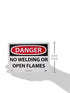 NMC D592RB OSHA Sign, "DANGER - NO WELDING OR OPEN FLAMES", 14" x 10", Rigid Plastic