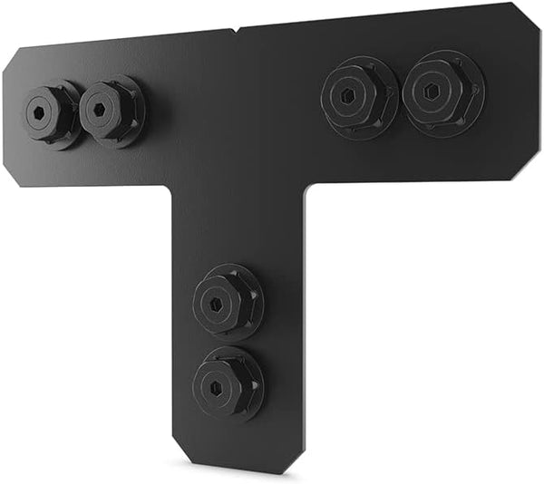OZCO Building Products 51766 Ironwood T Connectors w/Hex Cap Nuts (4") - 1 pc Tie Plates, Black