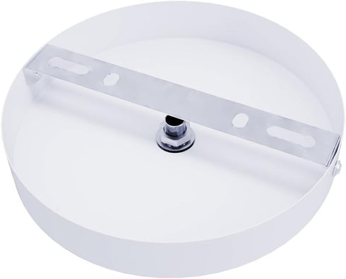 7" Arturesthome White Ceiling Plate Light Kit Rewind Single Hole with Hardware,Ceiling Canopy for Pendant Lighting