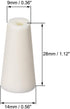 uxcell 9-14mm Beige Drilled Silicone Stopper Plugs for Flask Test Tube Stopper 10pcs