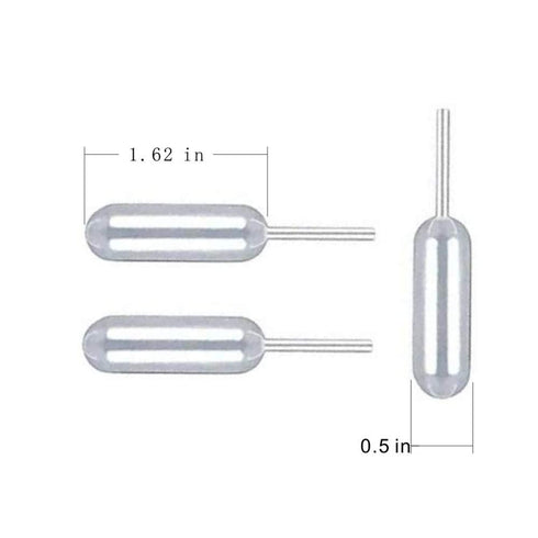 100PCS Clear Plastic Cupcake Pipettes for Strawberries and Desserts, Squeeze Transfer Dropper Liquid Injector