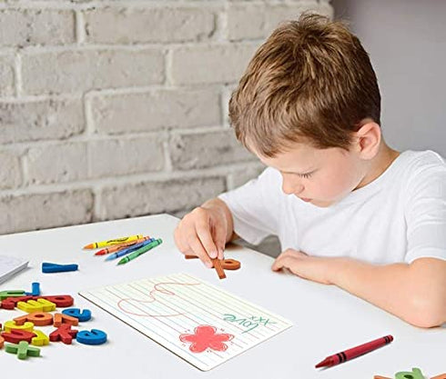 Small White Board for Kids, Durable Portable Mini Dry Erase Board, Double Sided 9"x12" (1 pack)