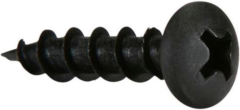 Parts Express #8 x 3/4" Deep Thread Pan Head Screws, Black, 100 Pcs.