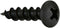 Parts Express #8 x 3/4" Deep Thread Pan Head Screws, Black, 100 Pcs.