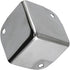 Annakideya 35x35x35mm Pack 16 Chromed Iron Case Corner Protector Metal Box Corner Support Angle Curved Decoration Guard