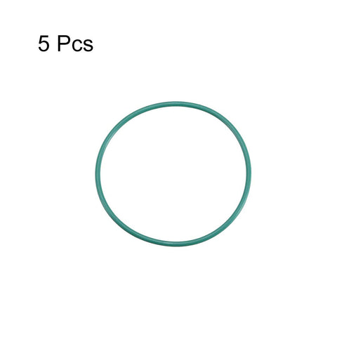 uxcell Fluorine Rubber O-Rings, 30mm OD 28mm ID 1mm Width FKM Seal Gasket for Machinery Plumbing, Green, Pack of 5