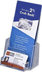 Clear-Ad Acrylic Trifold Brochure Holder with Business Card Pocket, Pamphlet Stand, Rack Card Display - LHF-P100 (Pack